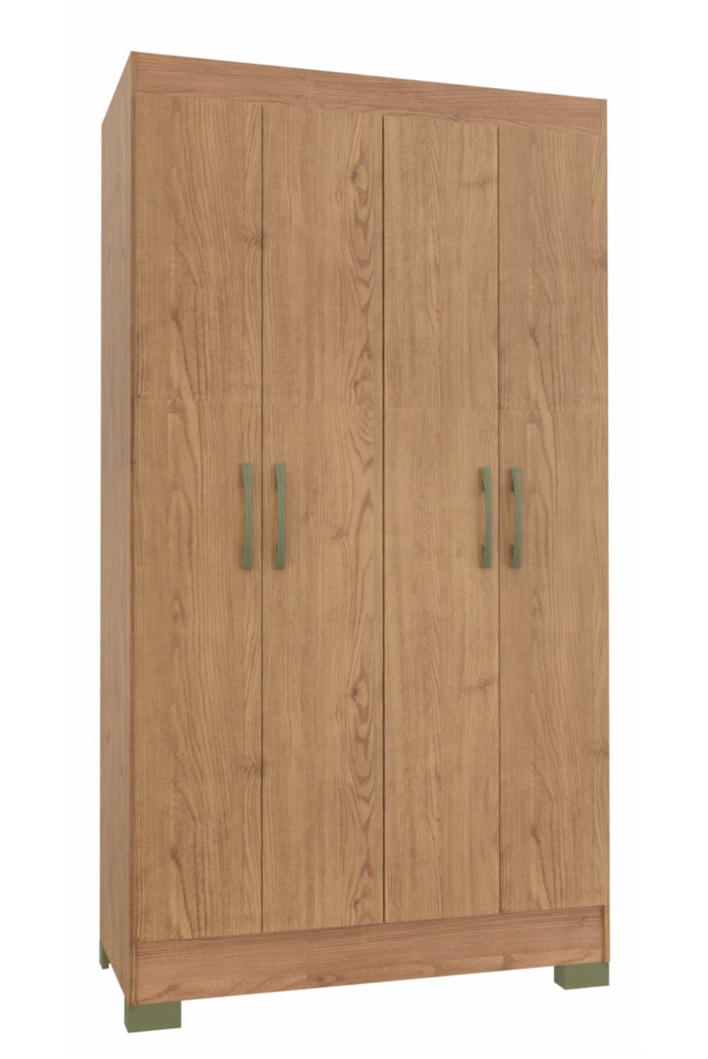 VEKKAHOME - Combo Closet 4 Puertas + Comoda 3 Cajones Cafe Vekkahome