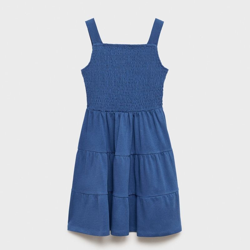 MANGO KIDS - Vestido Nido Abeja Algodón Niña Mango Kids