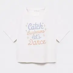 MANGO KIDS - Polera Estampada Algodón Niña