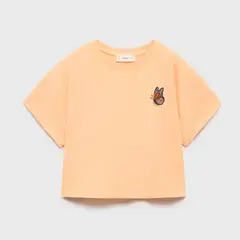 MANGO KIDS - Polera Crop Estampada Niña