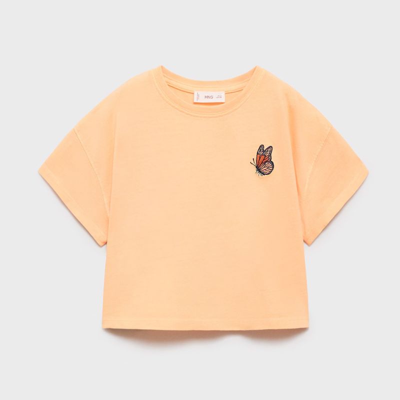 MANGO KIDS - Polera Crop Estampada Niña Mango Kids