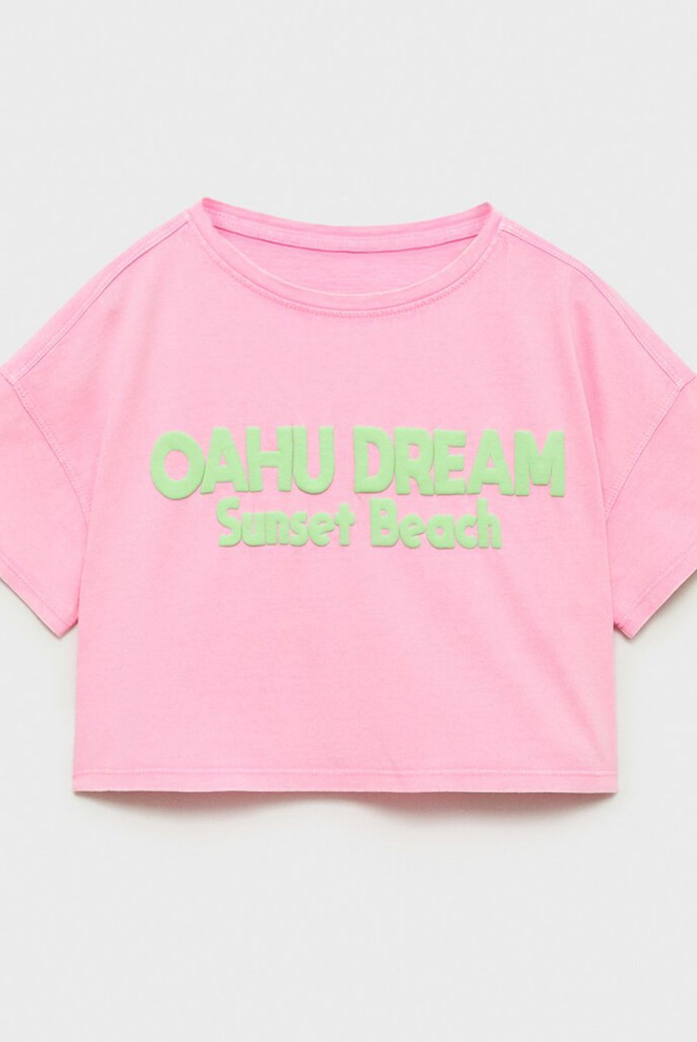 MANGO KIDS - Polera Mensaje Relieve Niña Mango Kids