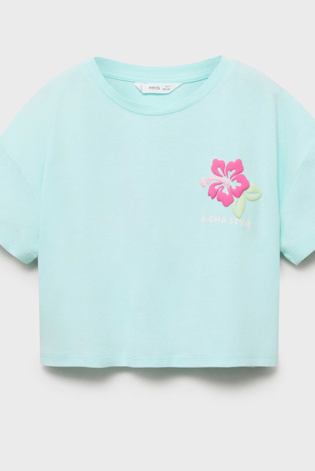 MANGO KIDS - Polera Crop Estampada Niña Mango Kids
