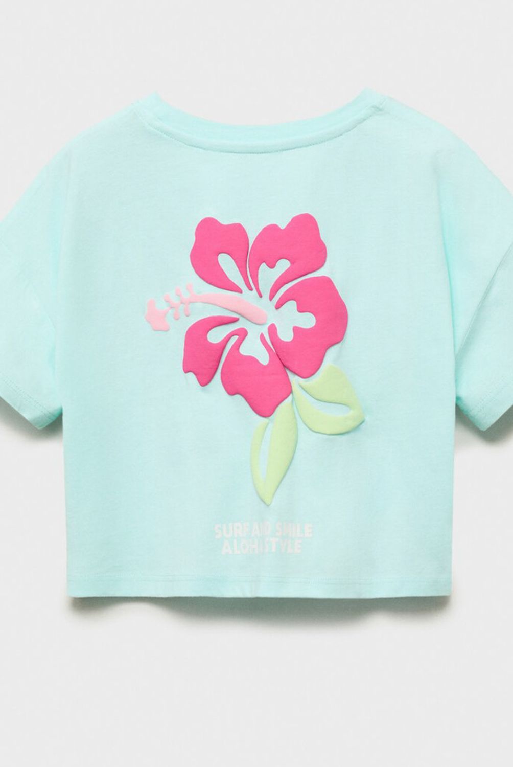 MANGO KIDS - Polera Crop Estampada Niña Mango Kids