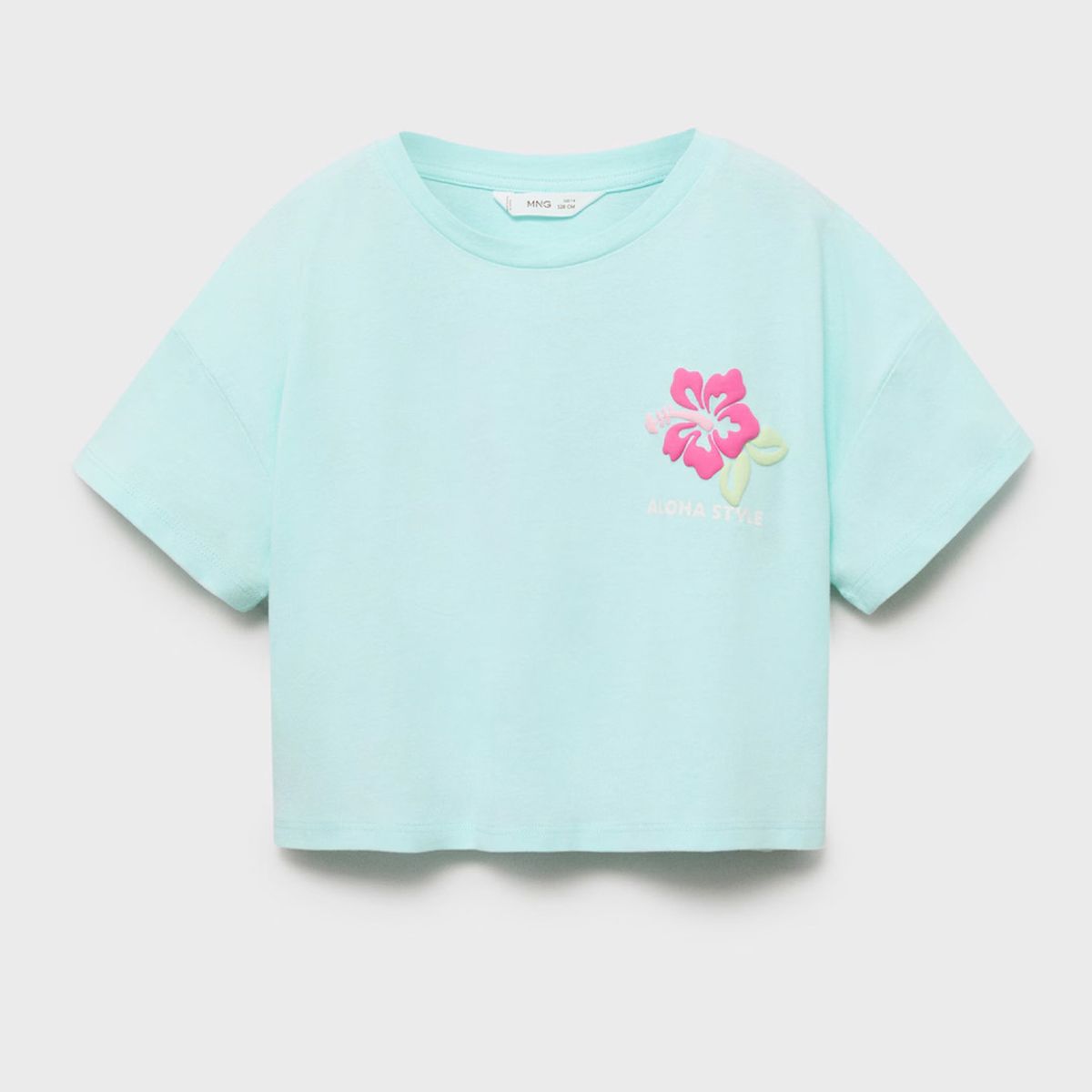 MANGO KIDS - Polera Crop Estampada Niña Mango Kids