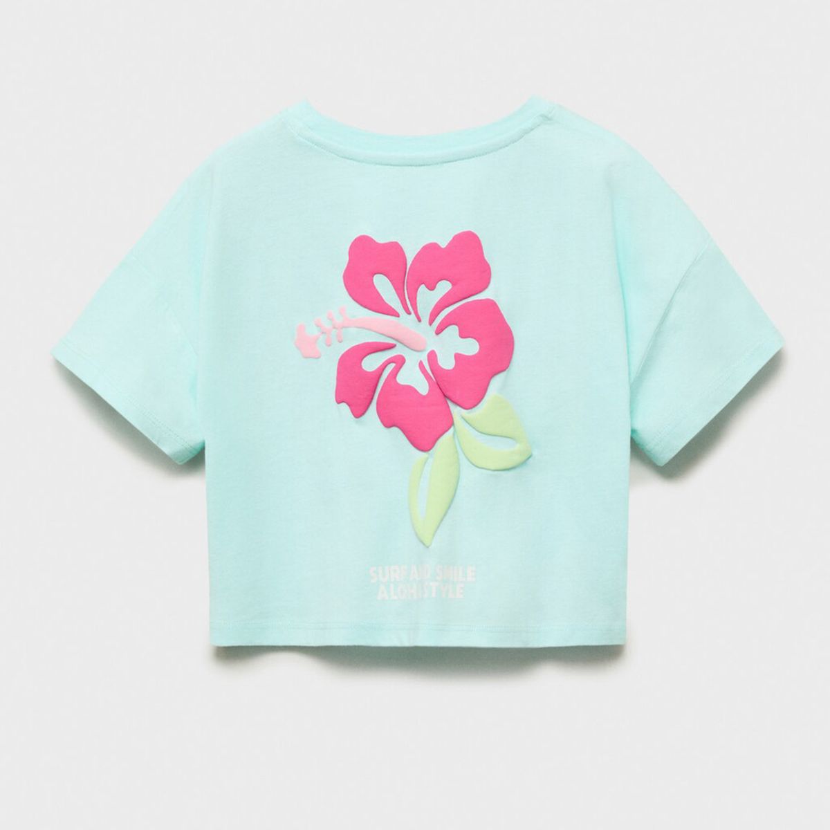 MANGO KIDS - Polera Crop Estampada Niña Mango Kids