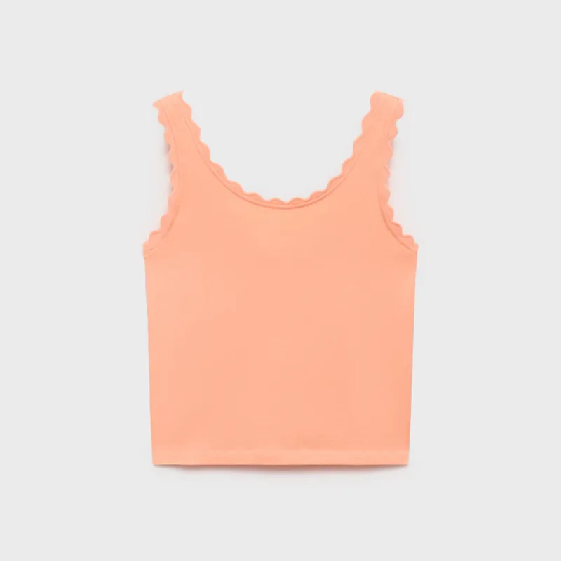 MANGO KIDS - Polera Tirantes Detalle Bordado Niña Mango Kids