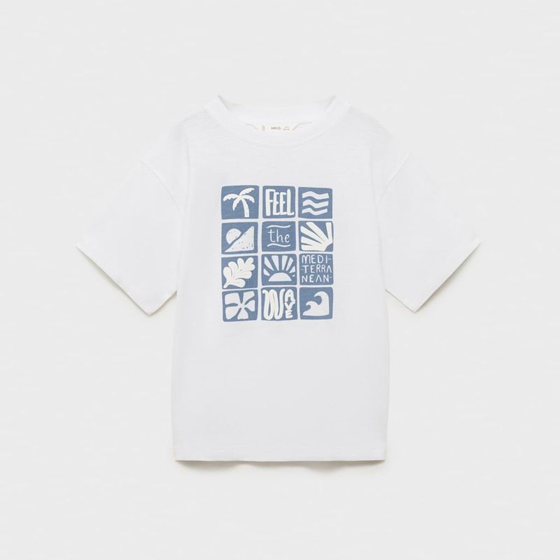 MANGO KIDS - Polera Estampada Surf Niño Mango Kids