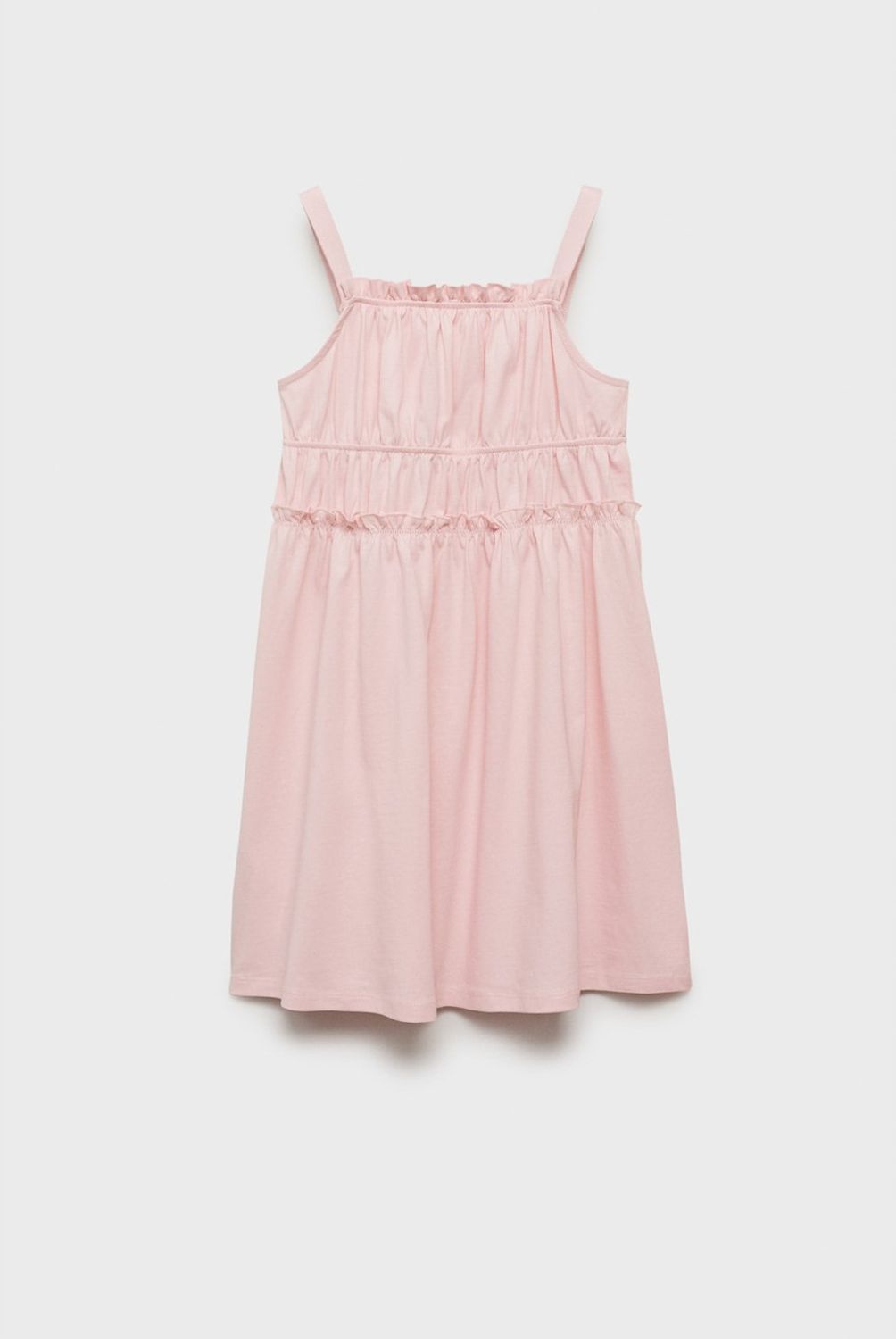 MANGO KIDS - Vestido Fruncido Tirantes Niña Mango Kids