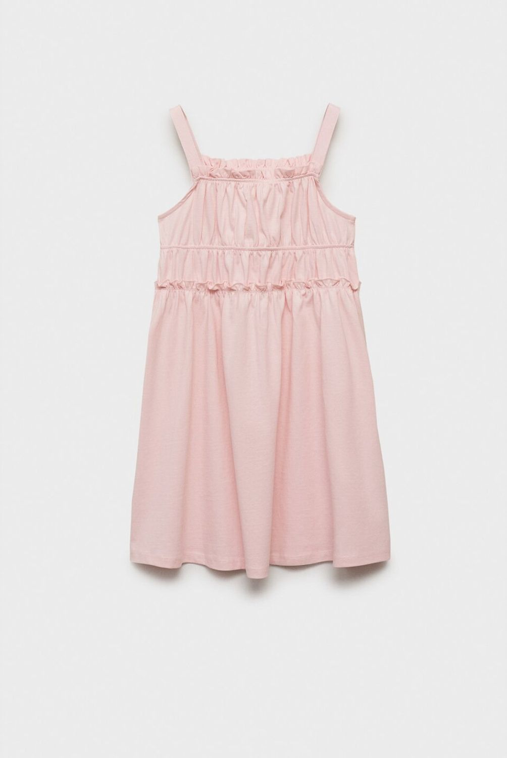 MANGO KIDS - Vestido Fruncido Tirantes Niña Mango Kids