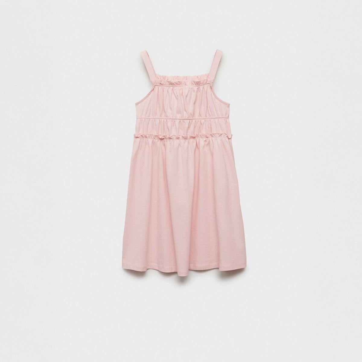 MANGO KIDS - Vestido Fruncido Tirantes Niña Mango Kids