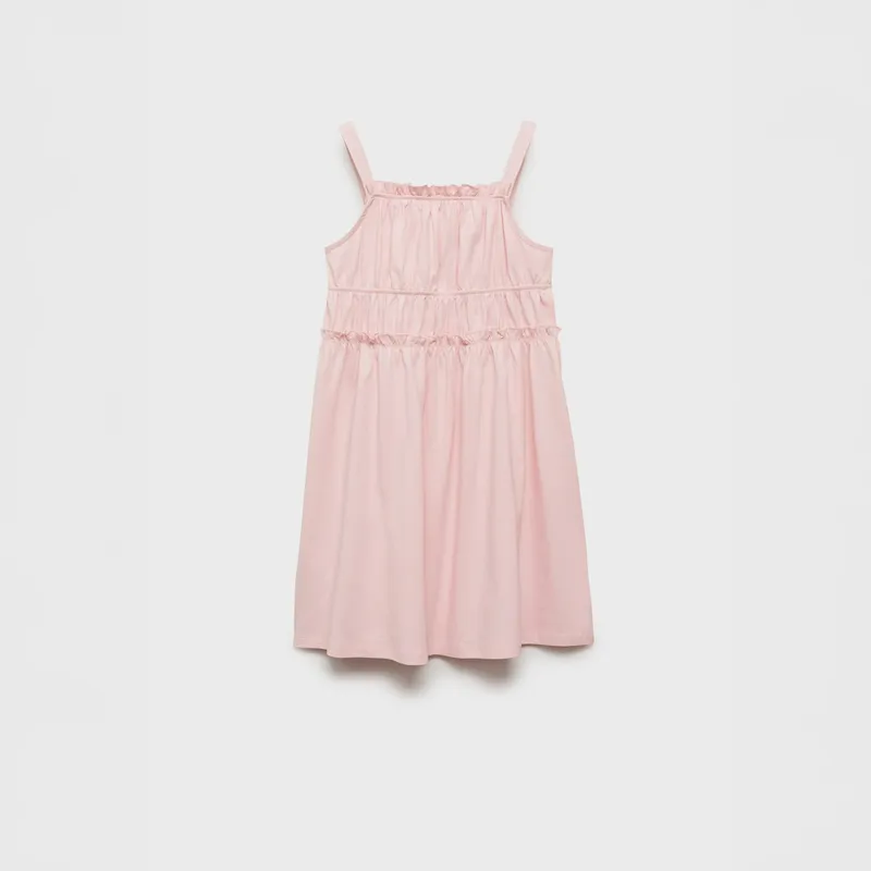 MANGO KIDS - Vestido Fruncido Tirantes Niña Mango Kids