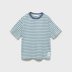 MANGO KIDS - Polera Rayas Cuello Contraste Niño