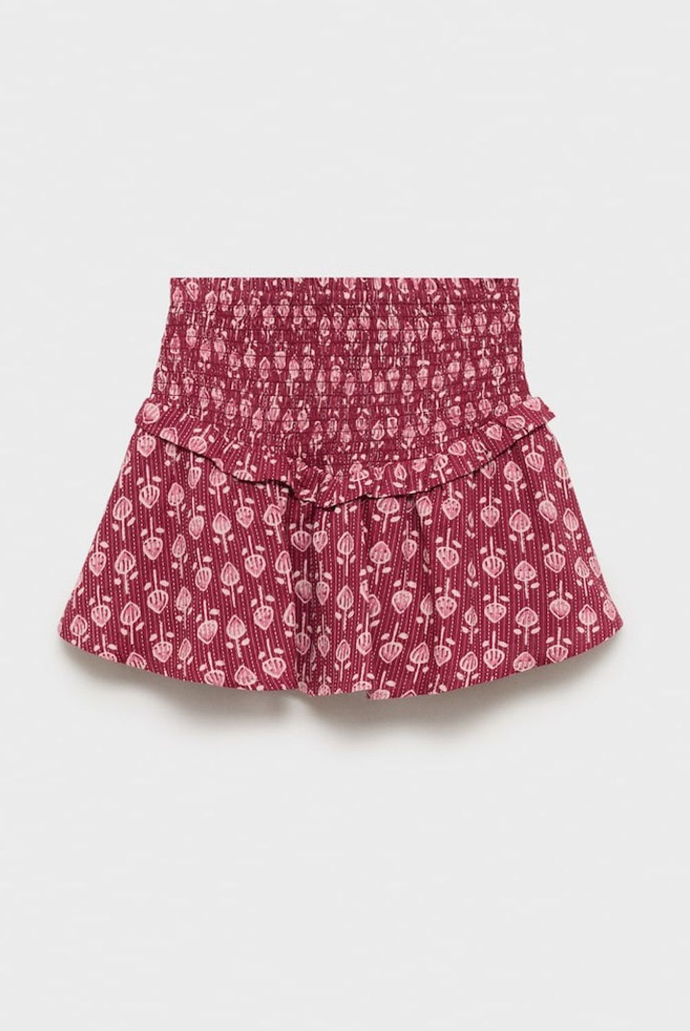 MANGO KIDS - Minifalda Fruncida Volante Niña Mango Kids