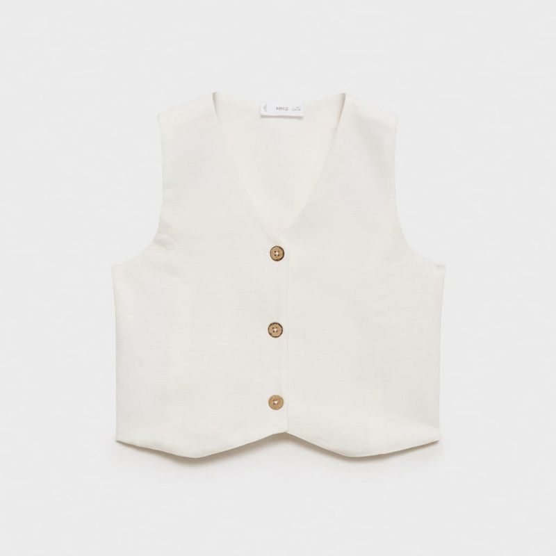 MANGO KIDS - Chaleco Crop Botones Niña Mango Kids