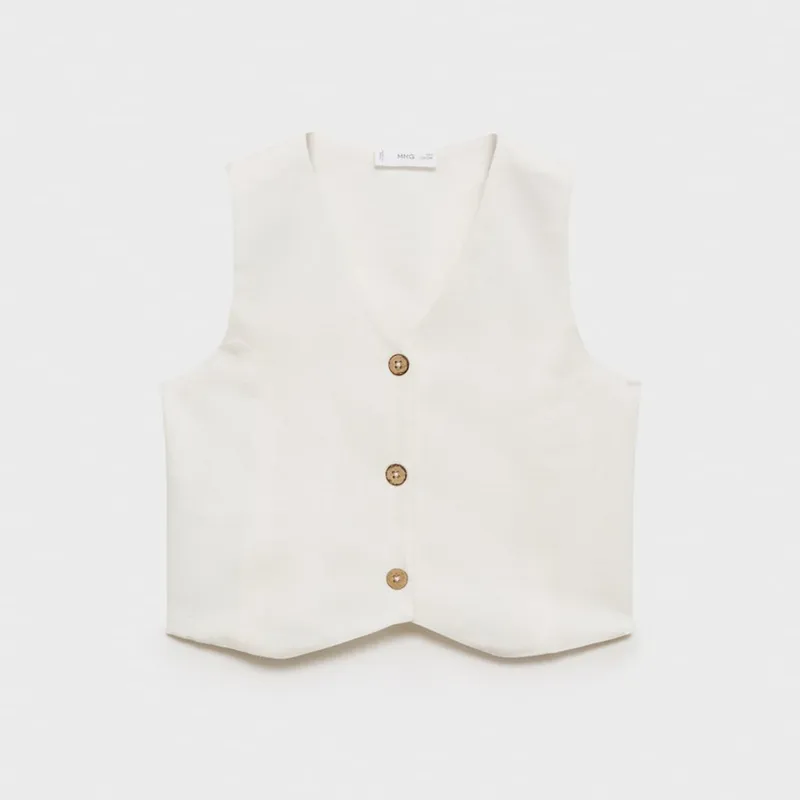 MANGO KIDS - Chaleco Crop Botones Niña Mango Kids