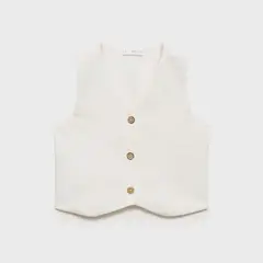 MANGO KIDS - Chaleco Crop Botones Niña