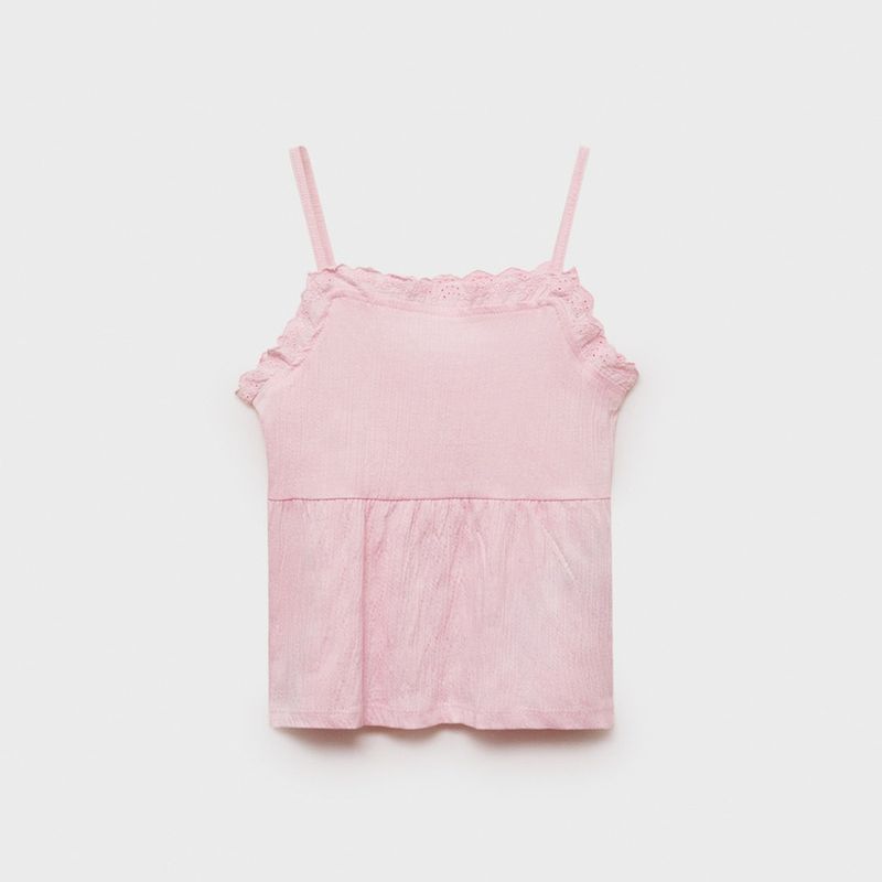 MANGO KIDS - Top Detalle Bordado Suizo Niña Mango Kids