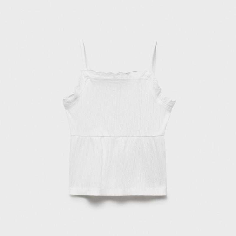MANGO KIDS - Top Detalle Bordado Suizo Niña Mango Kids