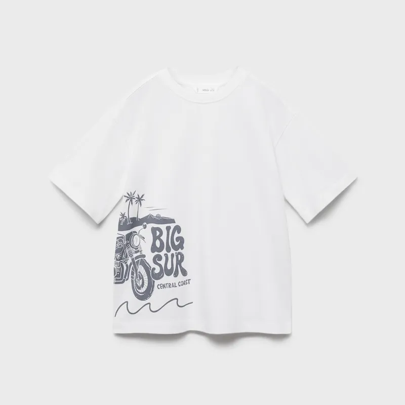 MANGO KIDS - Polera Estampada Manga Corta Niño Mango Kids