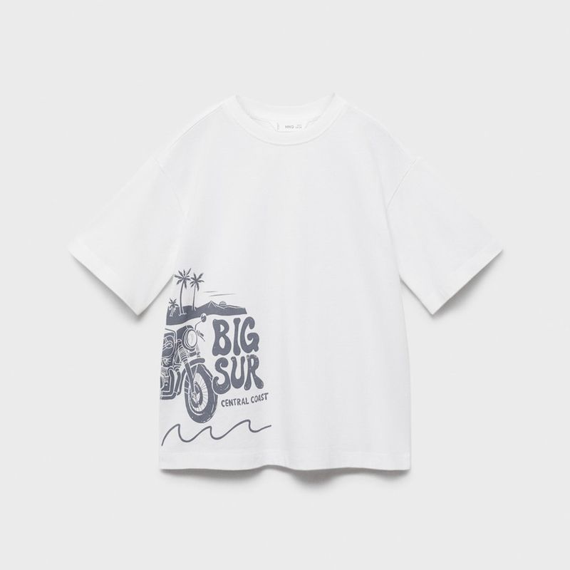 MANGO KIDS - Polera Estampada Manga Corta Niño Mango Kids