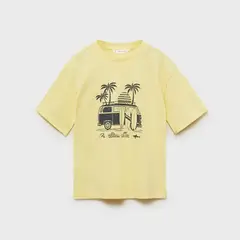 MANGO KIDS - Polera Estampada Manga Corta Niño