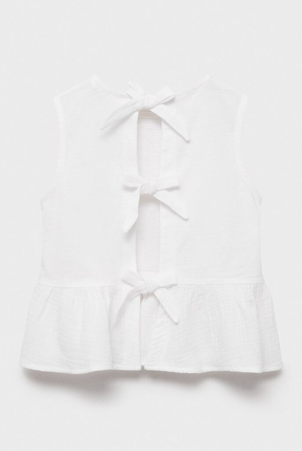 MANGO KIDS - Polera Volantes Lazo Niña Mango Kids