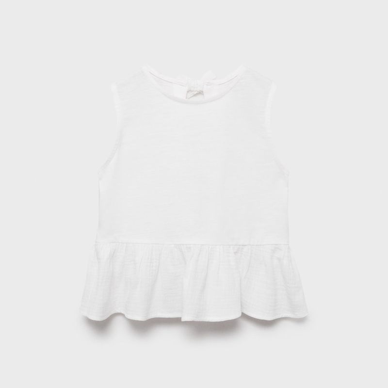 MANGO KIDS - Polera Volantes Lazo Niña Mango Kids