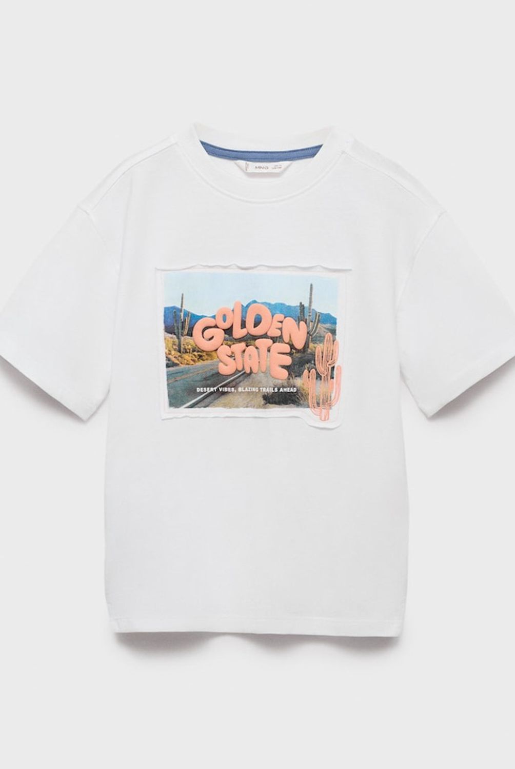 MANGO KIDS - Polera Algodón Estampado Niño Mango Kids