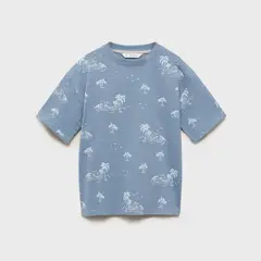 MANGO KIDS - Polera Estampado Palmeras Niño