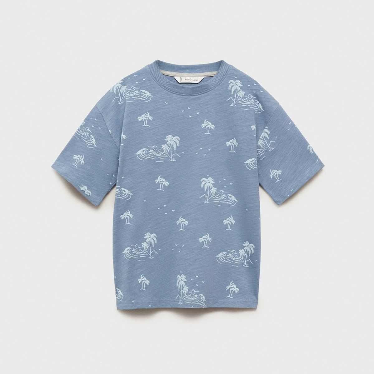 MANGO KIDS - Polera Estampado Palmeras Niño Mango Kids