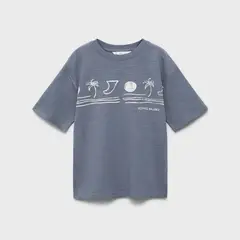 MANGO KIDS - Polera Estampado Palmeras Niño
