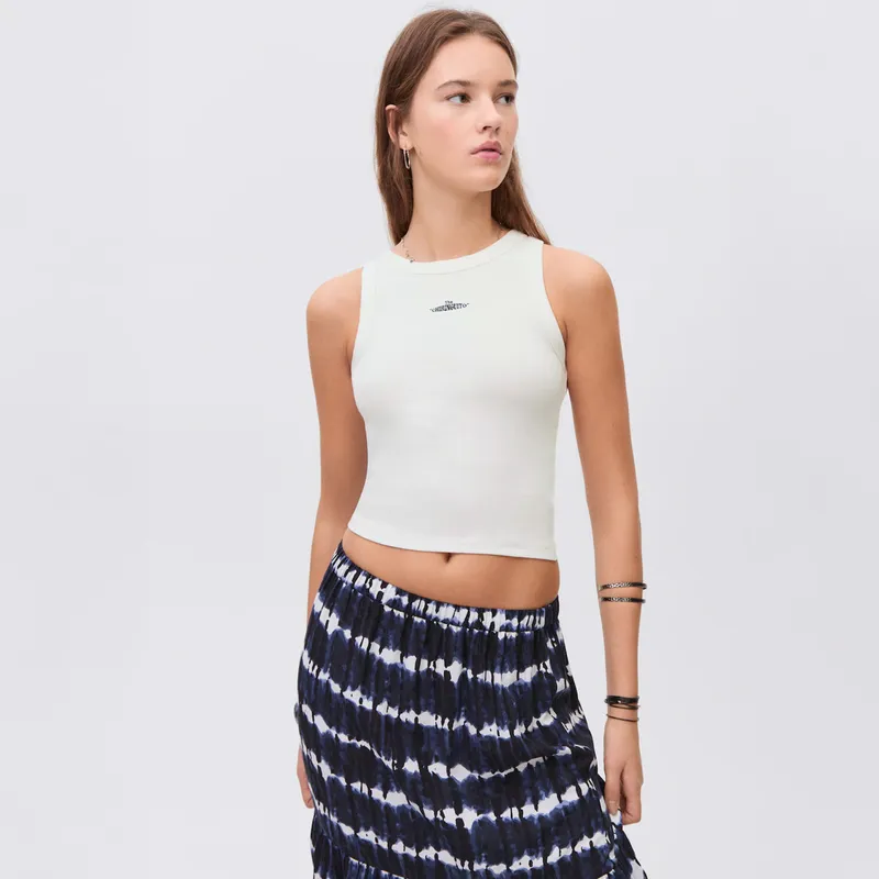 MANGO TEEN - Top Tirantes Bordado Mujer Mango Teen