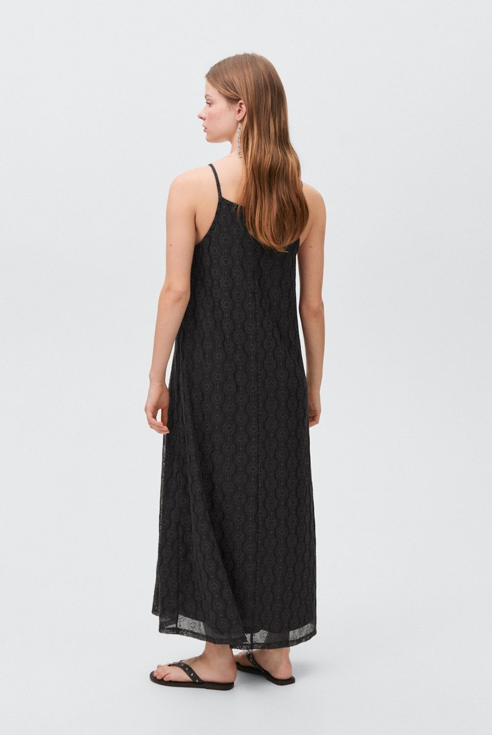 - Vestido Largo Encaje Mujer Mango Teen