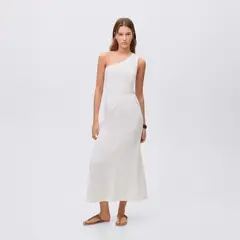 MANGO TEEN - Vestido Asimétrico Nido De Abeja Mujer