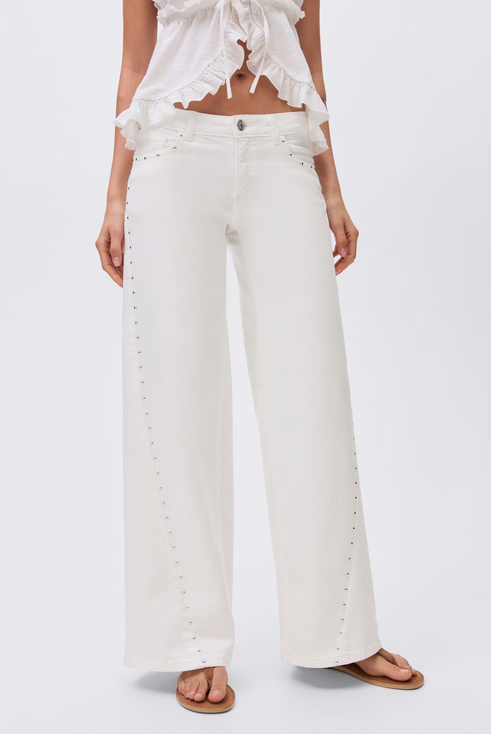 MANGO TEEN - Jeans Low Waist Tachuelas Mujer Mango Teen