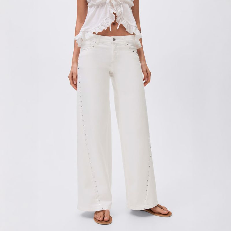MANGO TEEN - Jeans Low Waist Tachuelas Mujer Mango Teen