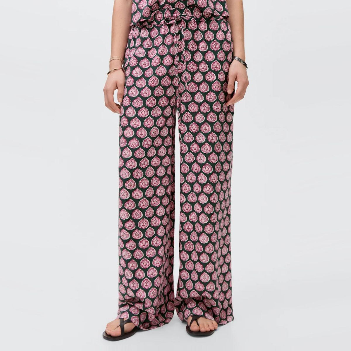 MANGO TEEN - Pantalón Recto Estampado Mujer Mango Teen