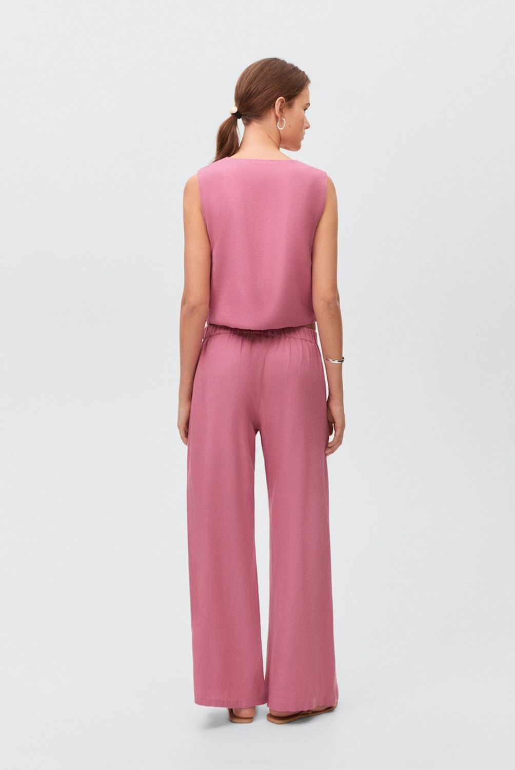 MANGO TEEN - Pantalón Culotte Bordado Mujer Mango Teen