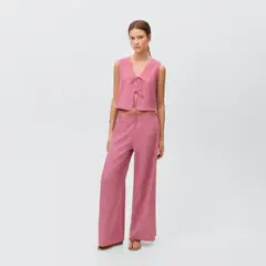 MANGO TEEN - Pantalón Culotte Bordado Mujer
