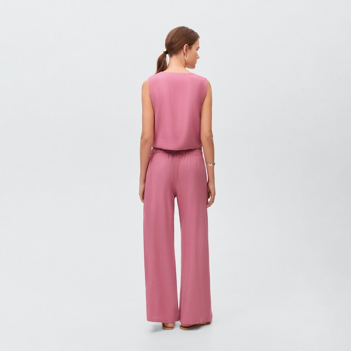 MANGO TEEN - Pantalón Culotte Bordado Mujer Mango Teen