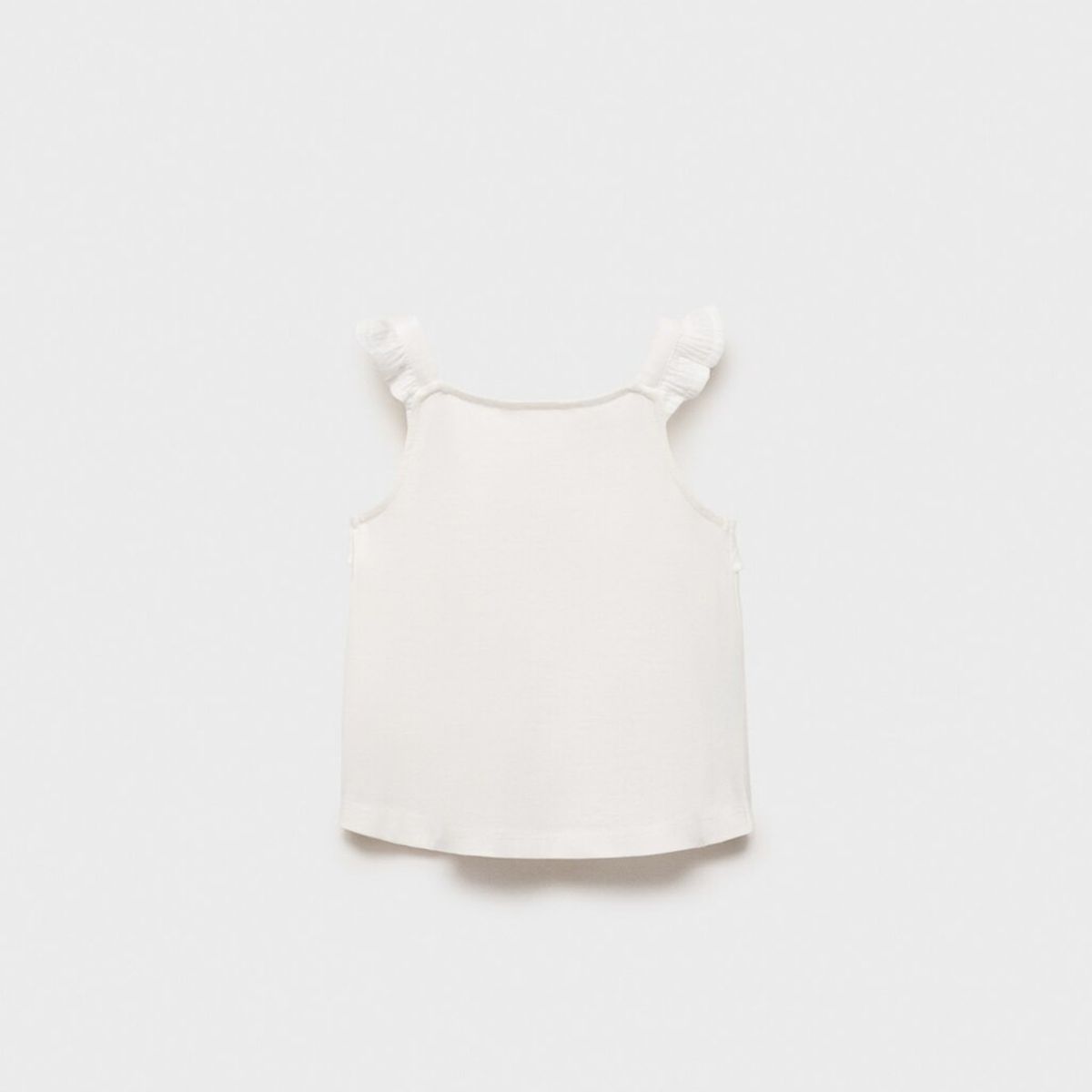 MANGO KIDS - Polera Volante Textura Bebé Niña Mango Kids