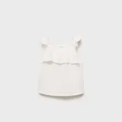 MANGO KIDS - Polera Volante Textura Bebé Niña