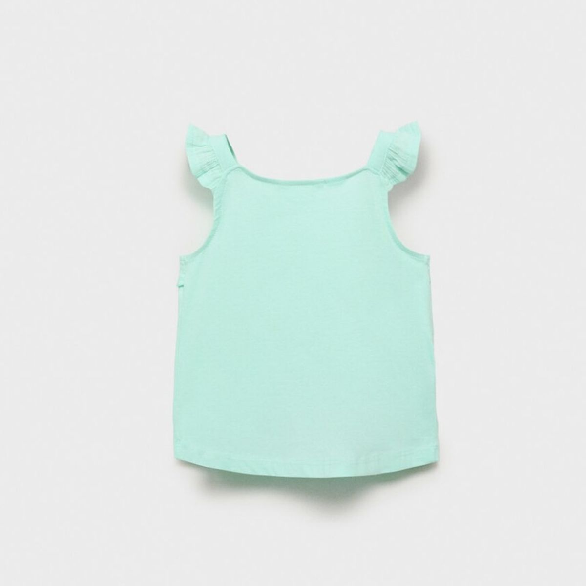 MANGO KIDS - Polera Volante Textura Bebé Niña Mango Kids