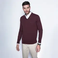 FEROUCH - Sweater Cuello En V Algodón Hombre