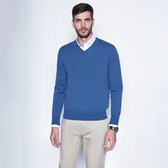 FEROUCH - Sweater Cuello En V Algodón Hombre