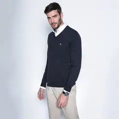 FEROUCH - Sweater Cuello En V Algodón Hombre