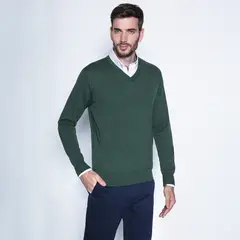 FEROUCH - Sweater Cuello En V Algodón Hombre