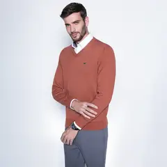 FEROUCH - Sweater Cuello En V Algodón Hombre