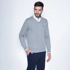 FEROUCH - Sweater Cuello En V Algodón Hombre